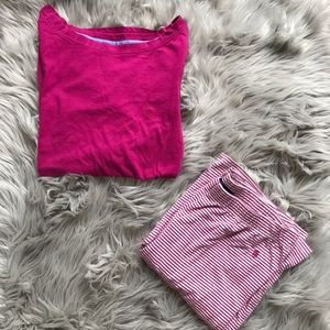 Tommy Hilfiger pajama set magenta